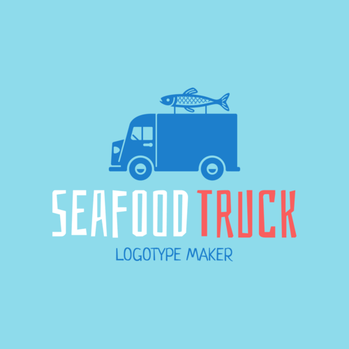 Seafood Truck Logo Maker 1030d