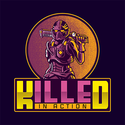 Gaming Logo Maker Featuring A Character In The Style Of Gears Of War