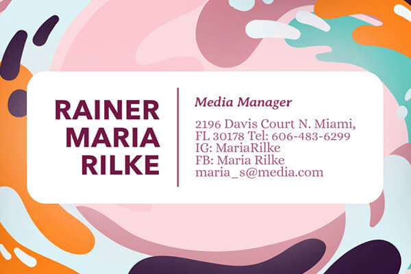 Business Card Design Maker Example